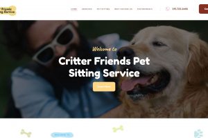Screenshot of Critter Friends' Website